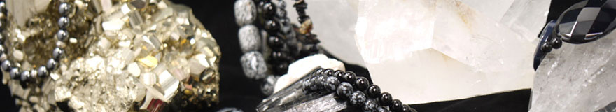 6 noir gris metallique bijoux