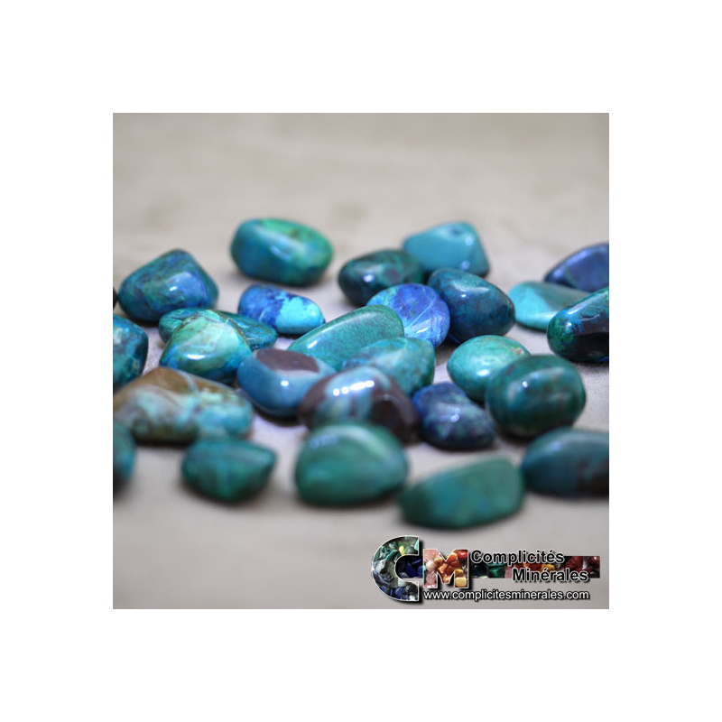 Chrysocolle<br /> Pierre roulée - S00261