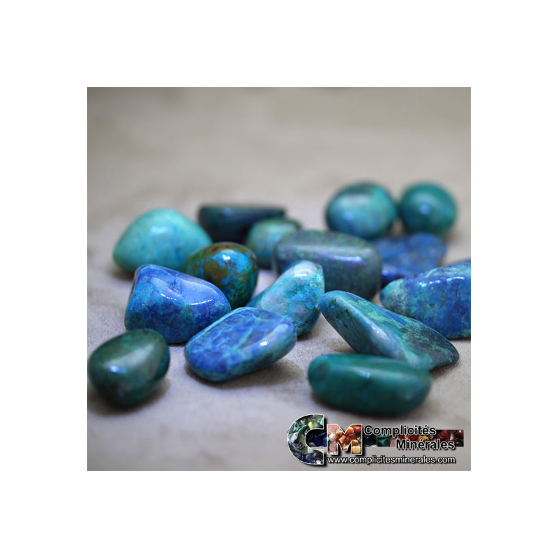 Chrysocolle<br /> Pierre roulée - S00261